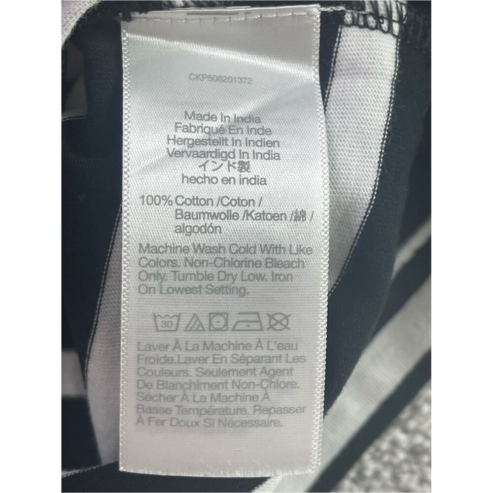 Madewell The Perfect Crewneck Tee in Allday Jersey Size Small Black Striped - Picture 8 of 9